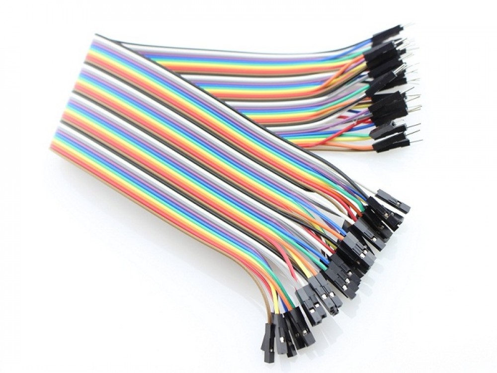 Male to Male Breadboard Jumper Wires - 40-Pins - 20 cm