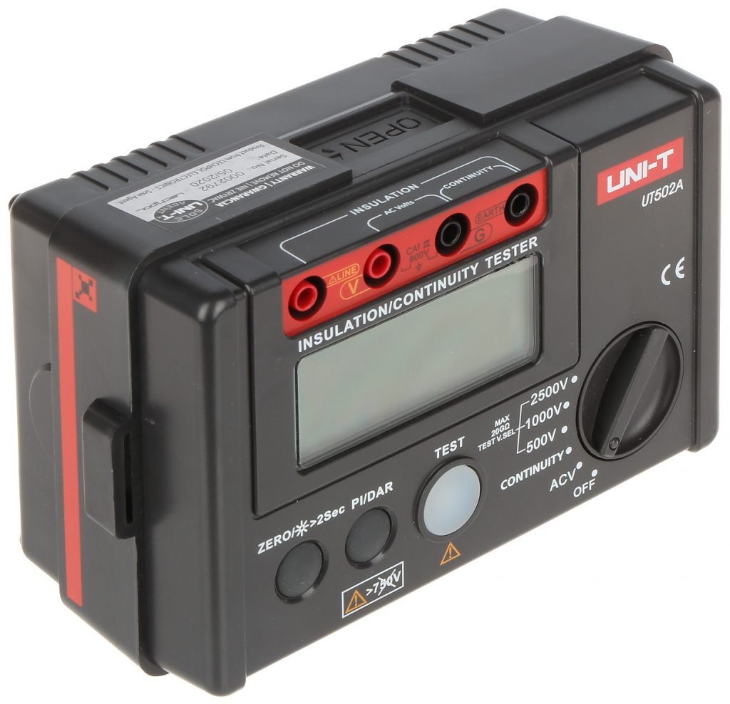 UNI-T UT502A Digital Insulation Resistance Tester / Megohmmeter - 500V/1000V/2500V, Up To 9.9GΩ