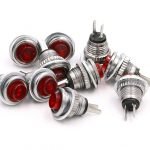 Red Metal Push Button Switch 2 Pin