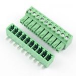 10 Pin Connector PCB Mount Right Angle Screw Terminal